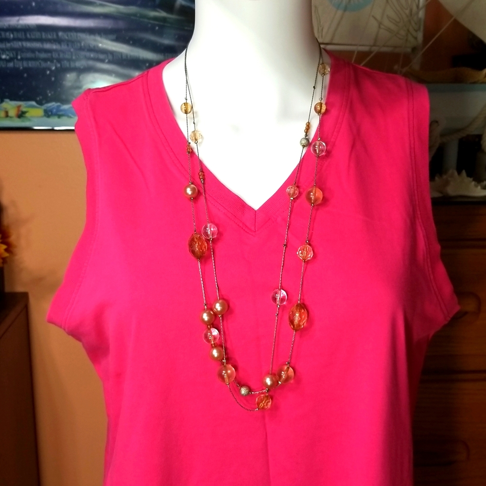 Reincarnated  Rose Gold, Gold & Champagne 2 Strand Necklace